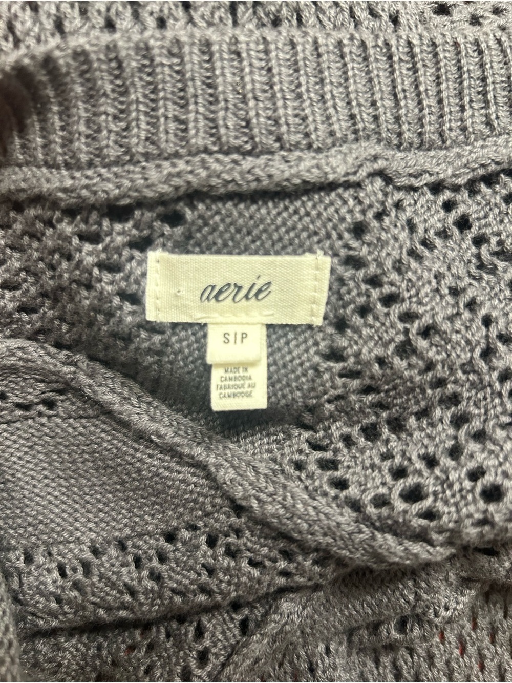 Aerie Women’s Green Reversible Crochet Wrap Sweater with Tassels, Size Small - Picture 12 of 12